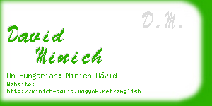 david minich business card